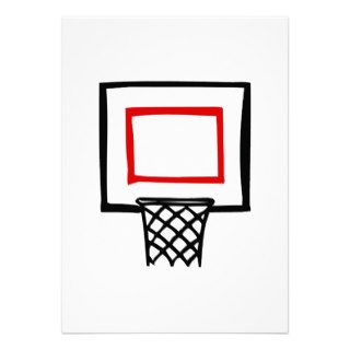Basketball Backboard & Hoop Personalized Invitation