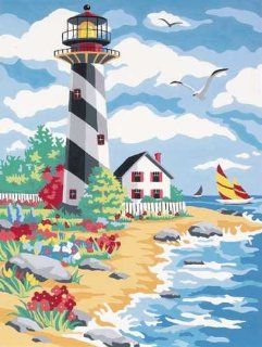 Dimensions Learn To Paint Paint By Number Kit 9X12 Seaside Lighthouse