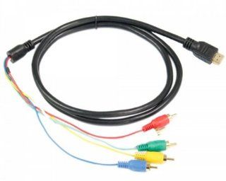 Fast shipping + Free tracking number HDMI Male to 5 RCA RGB AV Component Cable Cell Phones & Accessories