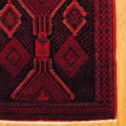Persian Tribal Balouchi Black/ Red Wool Rug (3'2 x 5'10) 3x5   4x6 Rugs