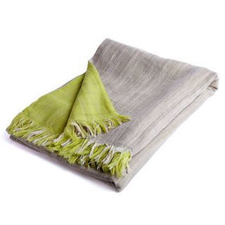 reversible linen and wool throw by home address