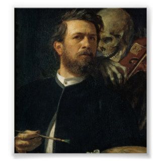 Arnold Böcklin   Self Portrait with Death Poster