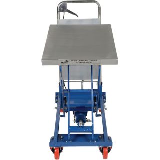 Vestil Hydraulic Elevating Cart — Manual Power, Single Scissor, 400-Lb. Capacity, 17 1/2in. x 27 1/2in. Platform, Model# CART-400  Hydraulic Lift Tables   Carts