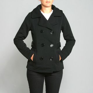 Honey Bun Women's Black Belted Fleece Coat Honey Bun Coats