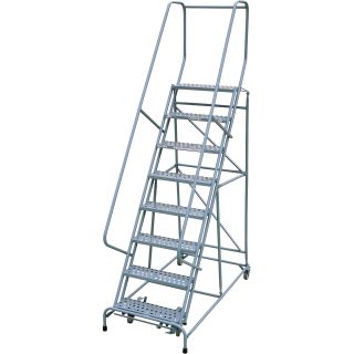 Cotterman Rolling Steel Ladder — 450-Lb. Capacity, 8-Step Ladder, 80in.H Platform, Model# D046009602  Rolling Ladders   Platforms