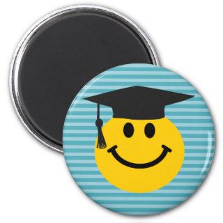 Graduate smiley face magnet