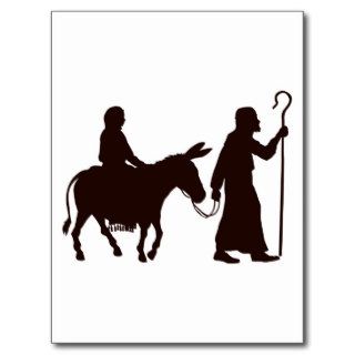 Mary and Joseph silhouettes Postcards