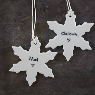 white snowflake christmas tree decoration by the wedding of my dreams