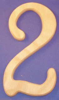 Wooden Numbers 6 Inch Number 2   House Numbers  
