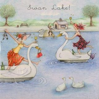 swan lake female birthday card by pippins gifts and home accessories