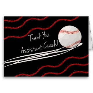 Thanks Assistant Baseball Coach, Fast Ball Cards