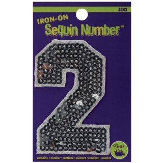 Dritz Iron on Sequin Numbers number 2