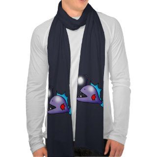 cartoon deep sea fish scarves