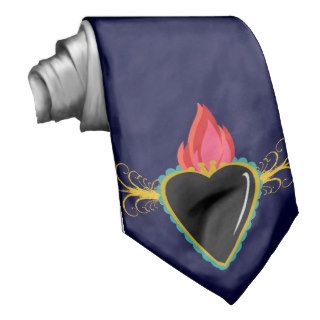 Sacred Heart Milagro with Flourishes Neck Tie
