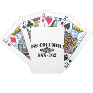 USS COLUMBUS (SSN 762) BICYCLE POKER CARDS