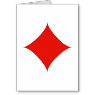 Diamond symbol greeting cards