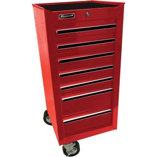 Homak 17in. Pro Series 7-Drawer Side Cabinet — Red, Model# RD08041071  Tool Chests