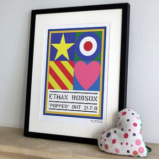 personalised popped poster print by david foy artworks