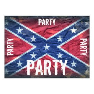 Redneck Wedding Party Invite with Confederate Flag
