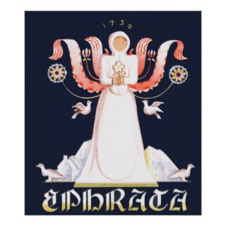 Ephrata ~ Vintage German Religious Travel Poster
