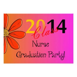 Nurse Graduation Party Invitations 2014 Daisy