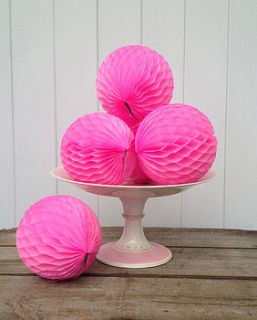 hot pink paper ball decoration by petra boase