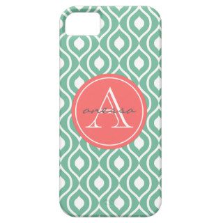 Jade and Coral Gail Print iPhone 5 Cases