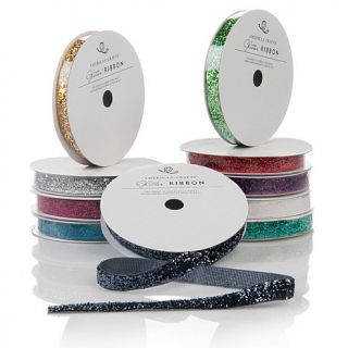 American Crafts Rainbow Colors Tinsel Glitter Ribbon 10 pack