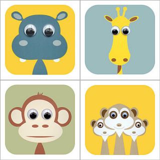 pack of safari animal cards by stripeycats