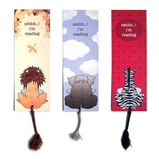 intellectual animal bookmark by hipster spinster