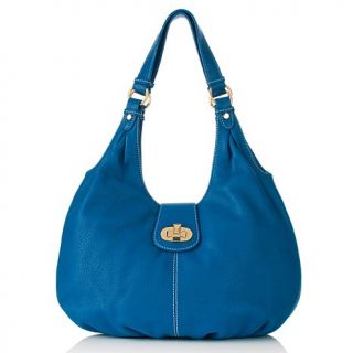 Barr and Barr Leather Hobo Bag with Turnlock Clasp