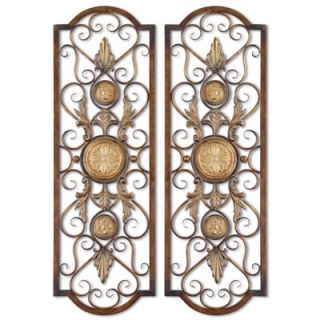 Uttermost Micayla Panels Wall Art in Antiqued Gold
