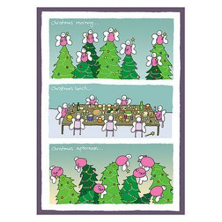 fairy lites christmas card by cat rabbit graphics