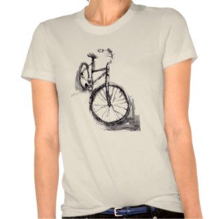 Black and White Drawing Of Bike Shirt