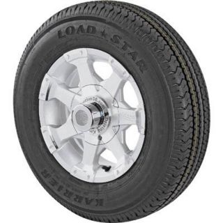 Martin Aluminum Contemporary 7-Spoke Trailer Tire & Assembly, ST205/75D-15, Model# DM205D5C-5AS  15in. Aluminum Rims