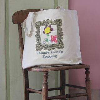 personalised child's drawing tote bag by snapdragon