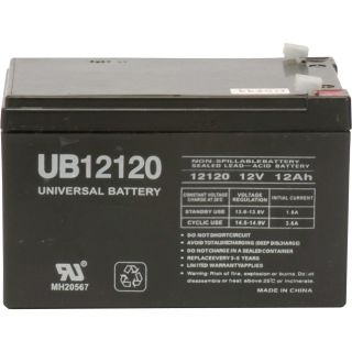 UPG Sealed Lead-Acid Battery — AGM-type, 12V, 12 Amps  Energy Storage Batteries