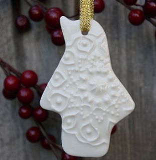 porcelain penguin christmas decoration by melisa dora