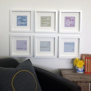 mini art collection; six 'etiquette' prints by coulson macleod