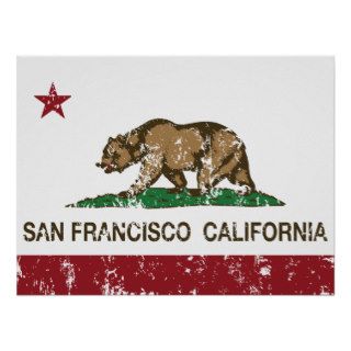 California state flag San Francisco Print