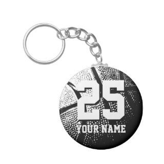 Personalized basketball keychain  name and number