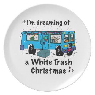 White Trash Christmas Party Plate