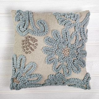 woolstitch flower cushion by primrose & plum