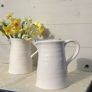 cream china jug by velvet brown