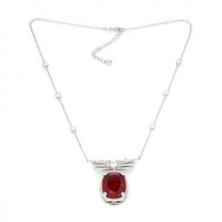 Jean Dousset 33.44ct Absolute™ Cushion Cut Created Gem "Feather" Necklace