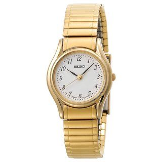 Seiko Women's SXGN34 'Flex' Expansion Bracelet Goldtone Watch Seiko Women's Seiko Watches