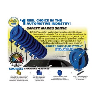 Coxreels Heavy-Duty Medium & High-Pressure Hose Reel — For Grease, 1/4in. x 50ft. Hose, Model# HP-N-150  Hoses   Accessories