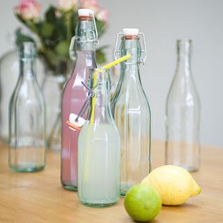 glass preserving bottle by freshly forked