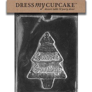 Dress My Cupcake DMCC093A Chocolate Candy Mold, Tree Box Top, Christmas Kitchen & Dining