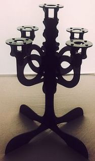 acrylic five candle candelabra by made lovingly made